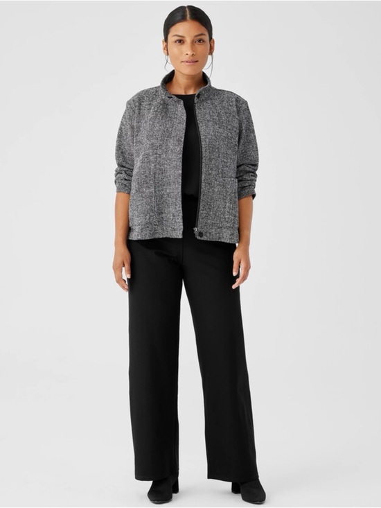 Eileen Fisher Jackets & Blazers - Eileen Fisher Stand Collar Organic Cotton Blazer L